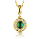 Collier dorée pierre verte