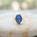 Bague camée bleu