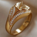 Bague fleur dorée