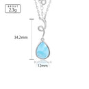 Pendentif en argent et pierre larimar femme
