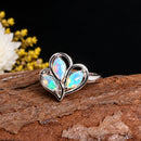 Bague argent opale bleue