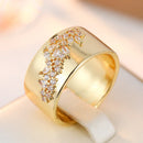Bague large dorée