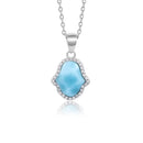 Collier en larimar et argent femme