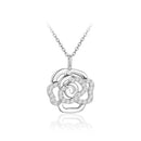 Collier fleur argent