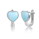 Boucle d'oreille larimar coeur