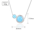 Pendentif rond larimar