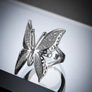 Bague argent papillon