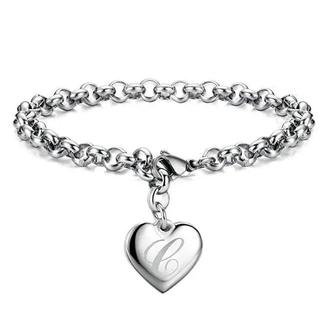 Bracelet argent coeur