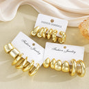 Boucles d'oreille dorées (18 pièces)