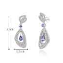 Boucles d'oreilles argent et tanzanite