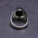Bague argent avec pierre pour homme