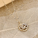 Collier fleur argent