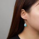 Boucle d'oreille larimar des caraibe
