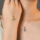 Collier dorée pierre verte
