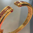 Bracelet plaqué or ruby