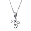 Collier initiale argent