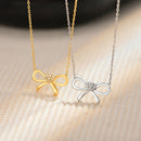 Collier noeud papillon argent