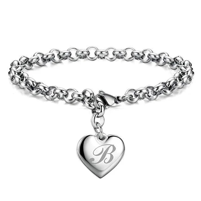 Bracelet argent coeur