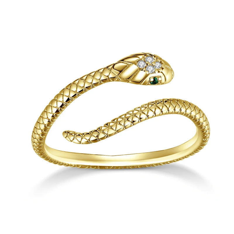 Bague argent serpent