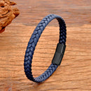 Bracelet cuir tressé