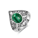 Bague argent malachite