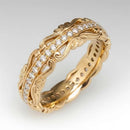 Anneau dorée zirconium