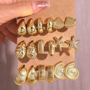 Boucles d'oreille dorées (18 pièces)
