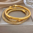 Ensemble de bracelet femme dorée