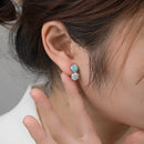 Boucle d'oreille larimar véritable