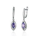 Boucle d'oreille tanzanite perle