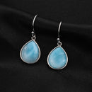 Boucles d'oreilles larimar argent