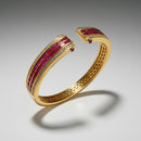 Bracelet plaqué or ruby