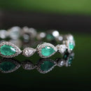 Bracelet zircon émeraude