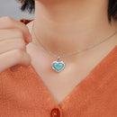 Pendantif larimar coeur