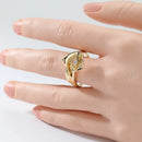 Bague dorée zirconium