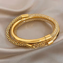 Ensemble de bracelet femme dorée