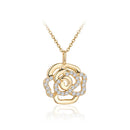 Collier fleur argent
