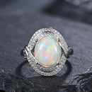 Bague argent opale femme
