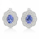 Boucle d'oreille argent tanzanite