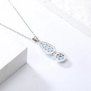 Pendentif ovale larimar