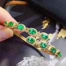 Bracelet argent emeraude