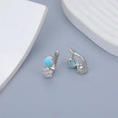 Boucle d'oreille larimar véritable
