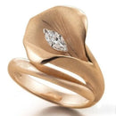 Bague dorée zirconium