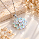 Collier argent et pendentif opale