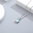 Larimar pierre pendentif argent