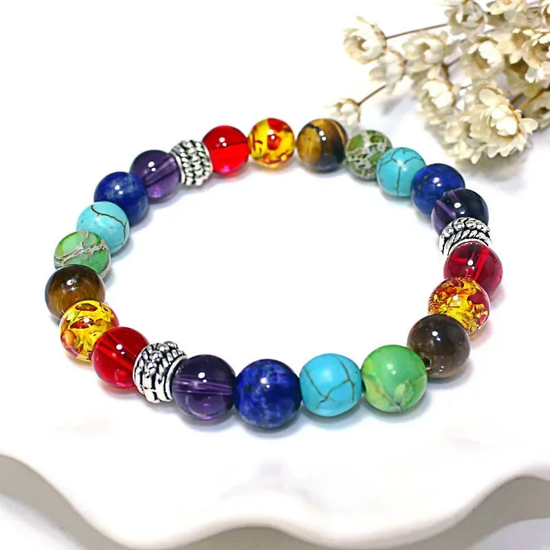 Bracelet 7 chakras pierres naturelles