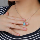 Larimar pierre pendentif argent