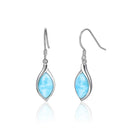 Boucle d'oreille en larimar
