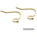 Crochet boucle d oreille acier inoxydable