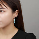 Boucles d'oreilles larimar bleu